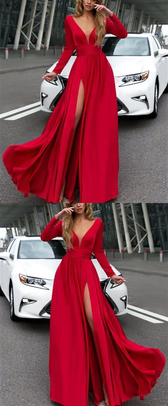 Sexy 2021 Europe Style New Arrival Hot Woman Sexy Fit and Flare Female Dress Solid Floor-Length V-neck Hot Sale Empire Dress
Sexy 2021 Europe Style New Arrival Hot Woman Sexy Fit and Flare Female Dress Solid Floor-Length V-neck Hot Sale Empire Dress