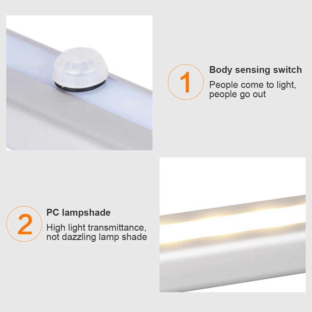 Cabinet LED Night Motion Sensor Light Wardrobe Cupboard Bed Corridors Stairs10-LED Warm White 7.48 Inch Closet Stairs Kitchen
Cabinet LED Night Motion Sensor Light Wardrobe Cupboard Bed Corridors Stairs10-LED Warm White 7.48 Inch Closet Stairs Kitchen