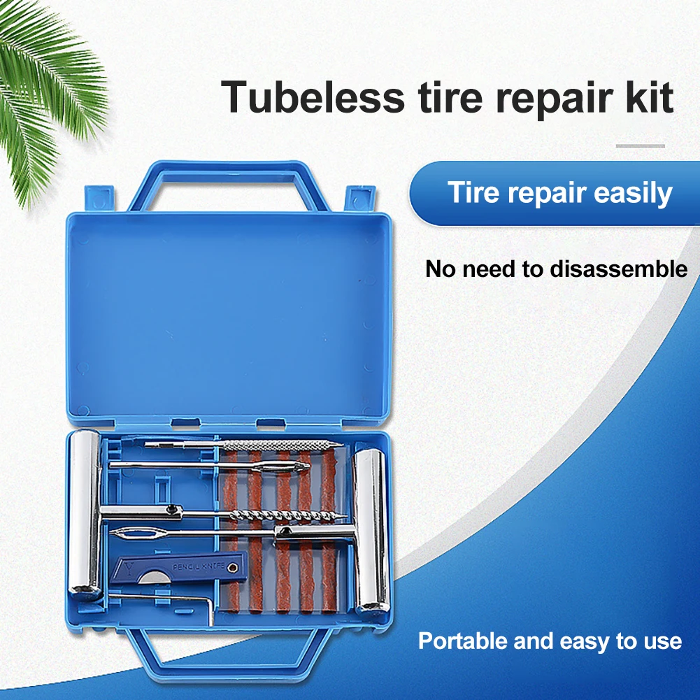 11 Pieces Car Tire Repair Kit Emergency Repair Tools Car Truck Motorcycle Bicycle Emergency Tubeless Tire Repair Accessories
11 Pieces Car Tire Repair Kit Emergency Repair Tools Car Truck Motorcycle Bicycle Emergency Tubeless Tire Repair Accessories