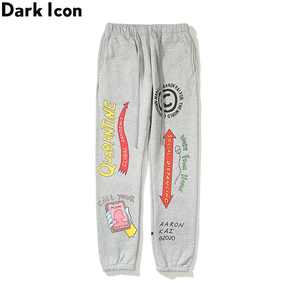 Dark Icon Fleece Material Printed Men's Sweatpants Elastic Waist Jogging Pants Men Black Grey
Dark Icon Fleece Material Printed Men's Sweatpants Elastic Waist Jogging Pants Men Black Grey