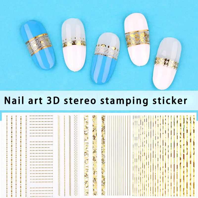 1pc Gold Silver 3D Nail Sticker Curve Stripe Lines Nails Stickers Adhesive Striping Tape Nail Art Stickers Decals
1pc Gold Silver 3D Nail Sticker Curve Stripe Lines Nails Stickers Adhesive Striping Tape Nail Art Stickers Decals