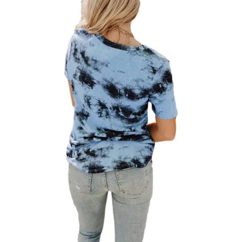 Mandylandy T-shirt Summer Fashion Short Sleeve V-neck Loose-Fitting T-shirt Top Women's Casual Tie-Dye Printed T-shirt
Mandylandy T-shirt Summer Fashion Short Sleeve V-neck Loose-Fitting T-shirt Top Women's Casual Tie-Dye Printed T-shirt
