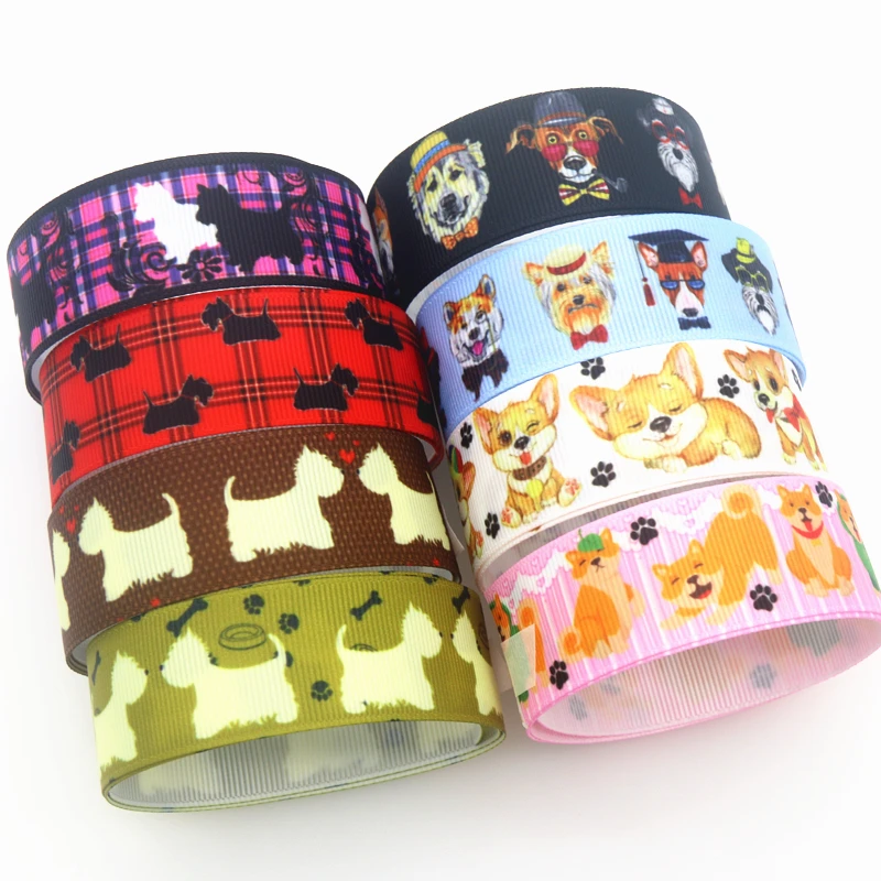 DHK 50yards Scottie Dogs Paw Shiba Printed Grosgrain Ribbon Accessories Material Headwear Decoration DIY Sewing Craft S1721
DHK 50yards Scottie Dogs Paw Shiba Printed Grosgrain Ribbon Accessories Material Headwear Decoration DIY Sewing Craft S1721