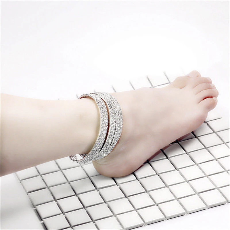 Row Crystal Rhinestone Tennis Anklet Chain Women Bracelet Jewelry Multi Rows Women Bridal Wedding Accessories
Row Crystal Rhinestone Tennis Anklet Chain Women Bracelet Jewelry Multi Rows Women Bridal Wedding Accessories