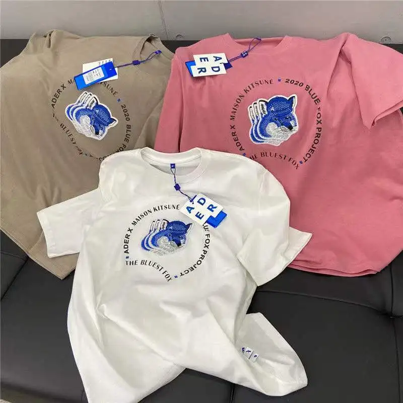 New Korean ADER ERROR Fox Head Embroidery T-shirt Men Women High Quality Back Label Casual Tees Adererror Fashion T Shirts
New Korean ADER ERROR Fox Head Embroidery T-shirt Men Women High Quality Back Label Casual Tees Adererror Fashion T Shirts