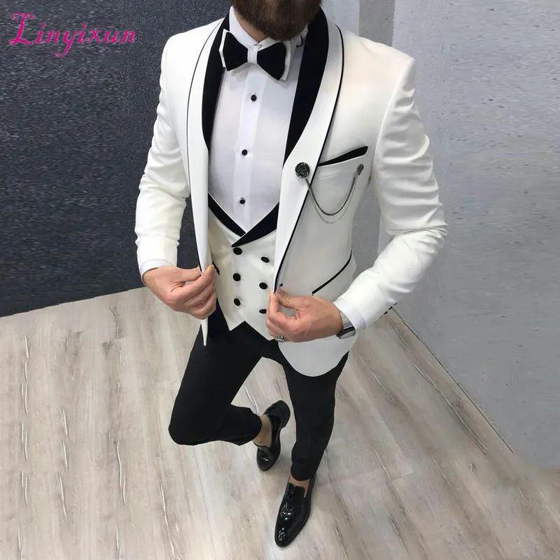 Linyixun Latest Coat Pant Designs White Men's Classic Suits for Wedding Handsome Groom Tuxedo Slim Fit Terno Masculino Prom Part
Linyixun Latest Coat Pant Designs White Men's Classic Suits for Wedding Handsome Groom Tuxedo Slim Fit Terno Masculino Prom Part