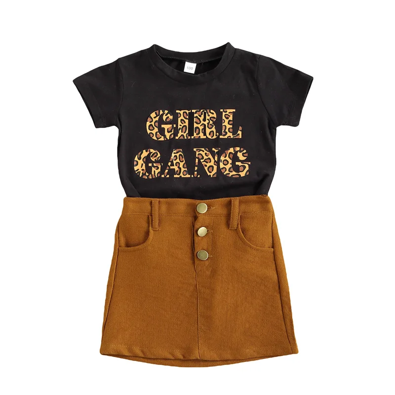 2021 Summer Baby Girls Clothing Set 2pcs Toddler Outfits Letter Print Short Sleeve O-Neck T-shirt & Solid Color Skirt
2021 Summer Baby Girls Clothing Set 2pcs Toddler Outfits Letter Print Short Sleeve O-Neck T-shirt & Solid Color Skirt