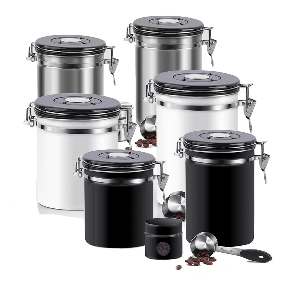 Coffee Canister Stainless Steel Coffee Container Airtight Coffee Storage Canister with Measuring Scoop CO2-Release Valve Date
Coffee Canister Stainless Steel Coffee Container Airtight Coffee Storage Canister with Measuring Scoop CO2-Release Valve Date
