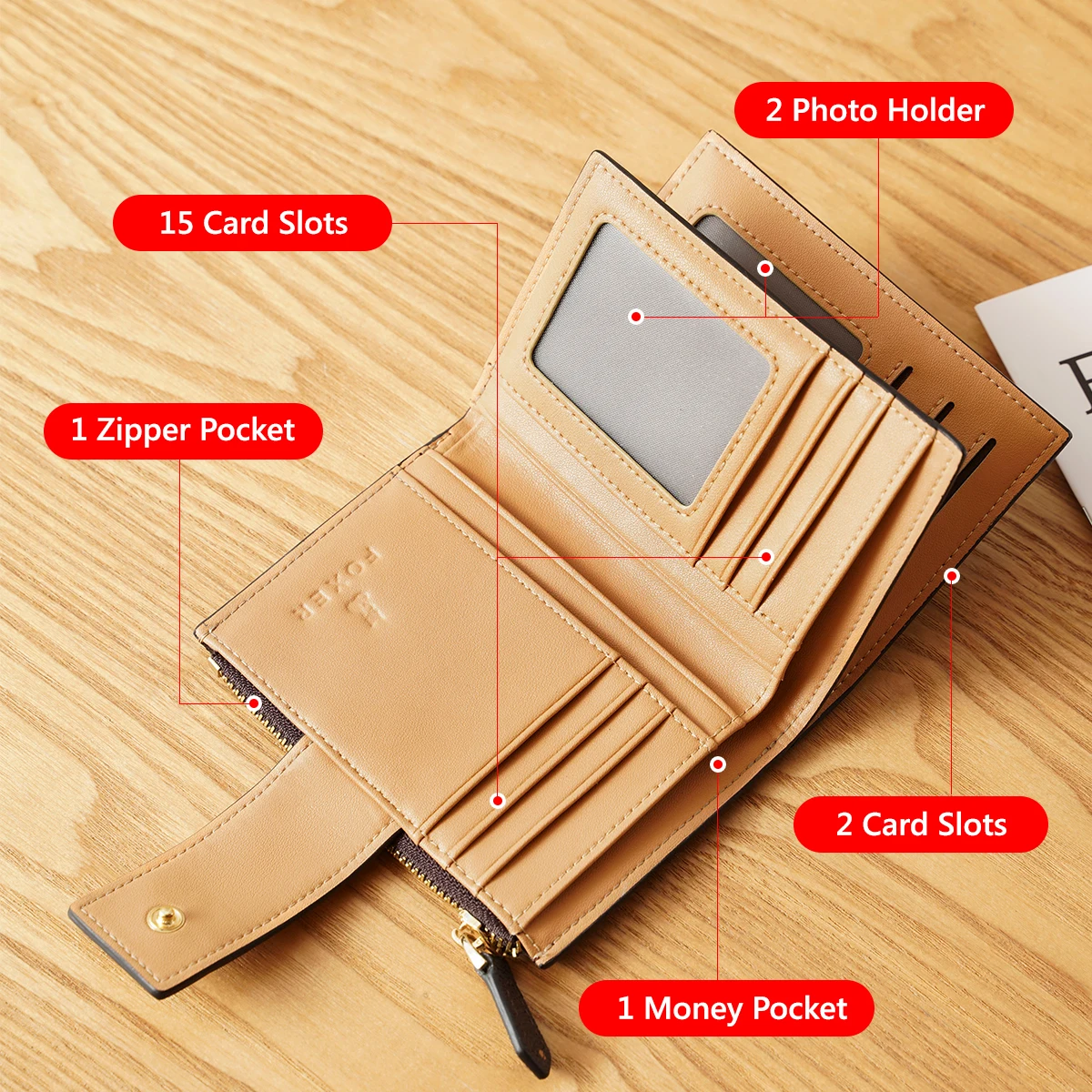 FOXER Signature Card Holders Embossing Short Wallets Mini Lady Money Bag Chic PVC Leather Small Purse Women Fashion Clutch Bag
FOXER Signature Card Holders Embossing Short Wallets Mini Lady Money Bag Chic PVC Leather Small Purse Women Fashion Clutch Bag