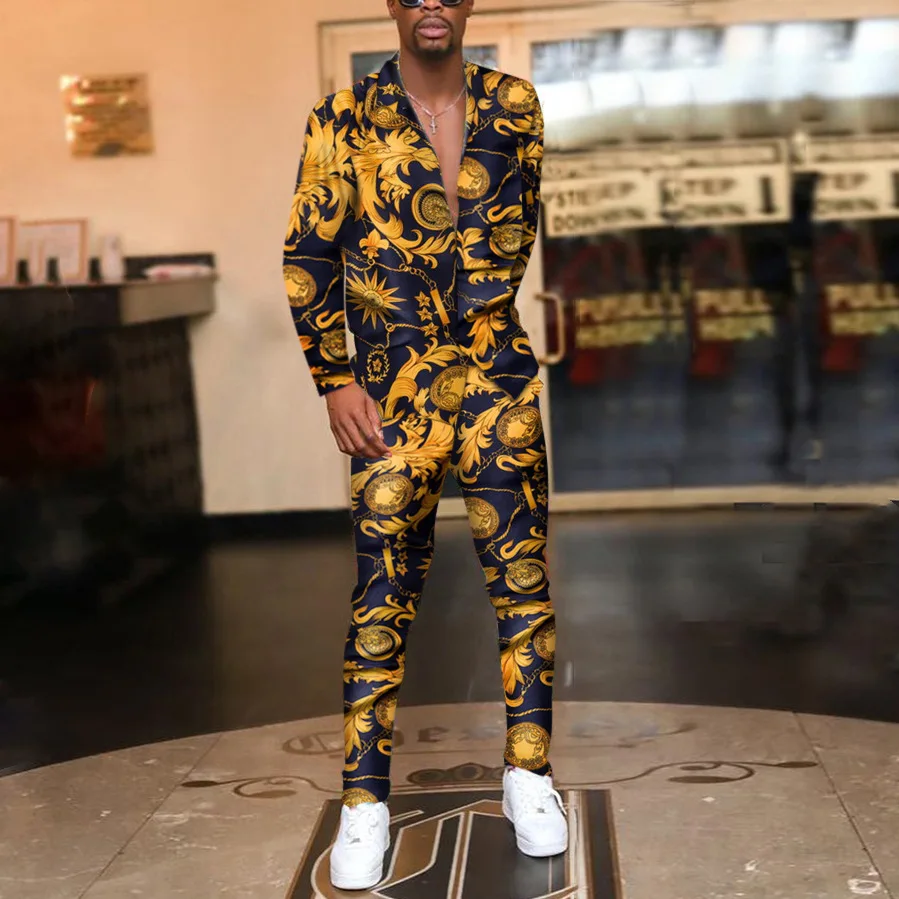 Men's Suit Spring Brand Autumn Casual Loose Printing Long-Sleeved Shirt + Trousers 2-Piece 2021 Men's Street Casual Pants Suit
Men's Suit Spring Brand Autumn Casual Loose Printing Long-Sleeved Shirt + Trousers 2-Piece 2021 Men's Street Casual Pants Suit