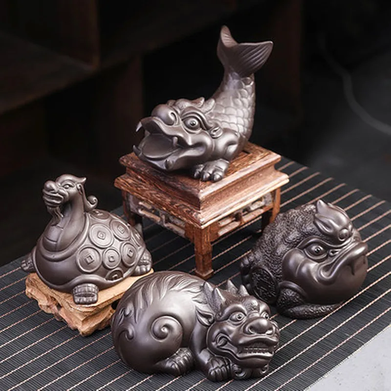 WHYOU Purple Clay Tea Pet Handmade Chinese Lucky Figurine Teaware Ceremony Accessories Creative Home Table Decoration Ornament
WHYOU Purple Clay Tea Pet Handmade Chinese Lucky Figurine Teaware Ceremony Accessories Creative Home Table Decoration Ornament
