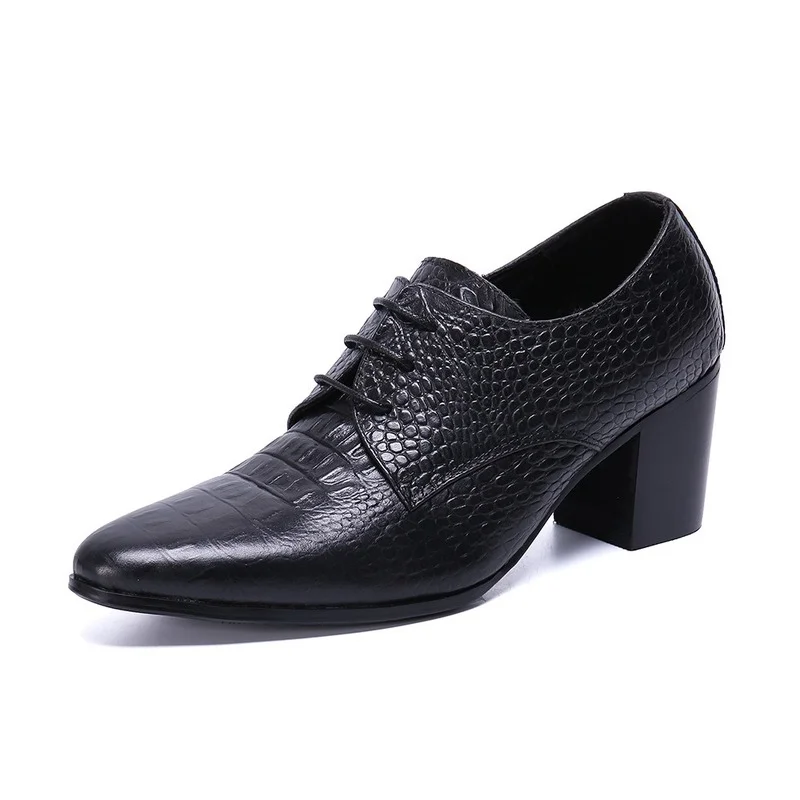 New Men Pointed Oxford High Heels Fashion Men Boots Black Men Wedding Dress Social Shoes Increased 7cm Office Men Shoes 
New Men Pointed Oxford High Heels Fashion Men Boots Black Men Wedding Dress Social Shoes Increased 7cm Office Men Shoes