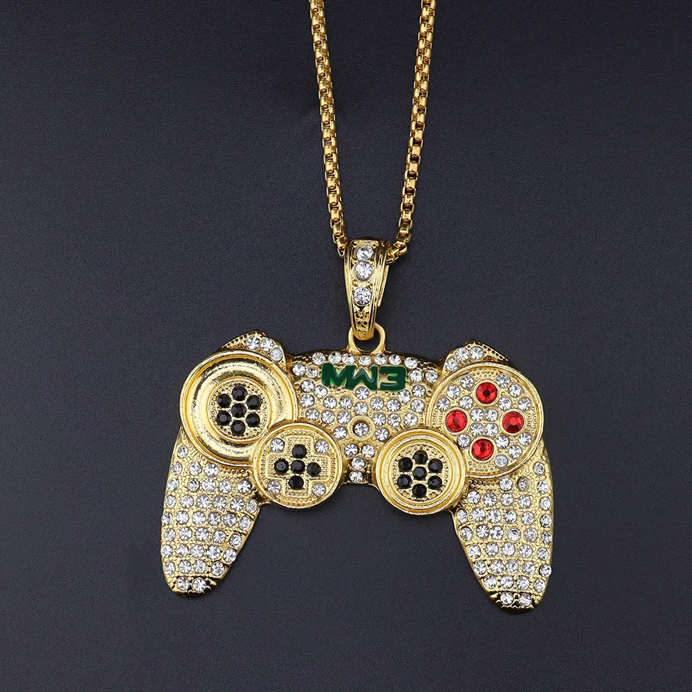 2021 Fashion Gamepad Full Rhinestone Necklace For Women Men Unisex Game Controller Pendant Choker Charms Hip Hop Diamond Jewelry
2021 Fashion Gamepad Full Rhinestone Necklace For Women Men Unisex Game Controller Pendant Choker Charms Hip Hop Diamond Jewelry