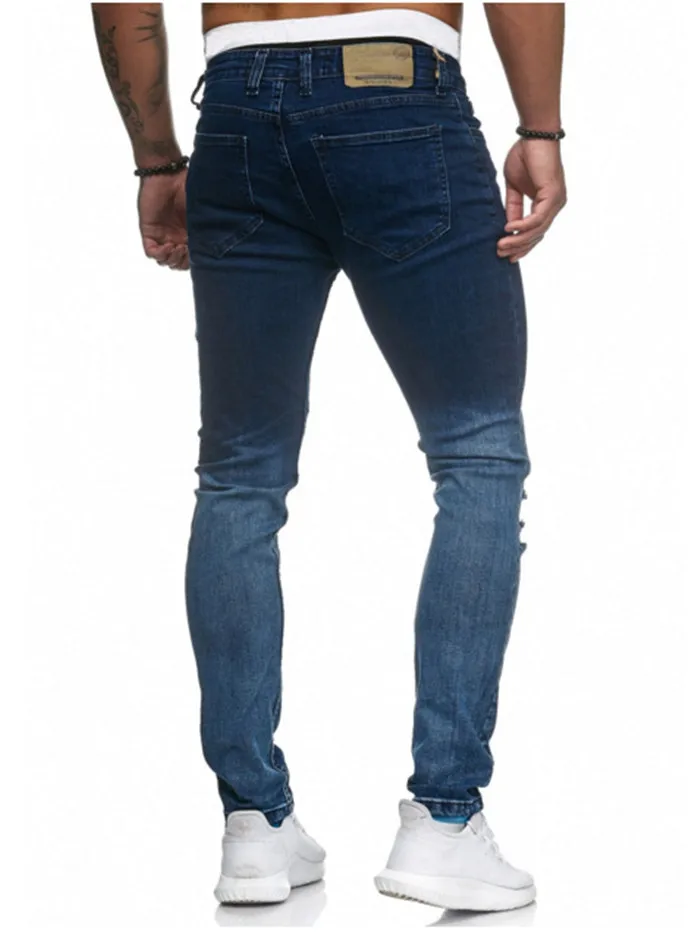 New Slim Fit Jeans For Men Distressed Knee Hole Jeans Trousers Man Ripped Tore Up Streetwear Male Denim Pants Pantalones Hombre
New Slim Fit Jeans For Men Distressed Knee Hole Jeans Trousers Man Ripped Tore Up Streetwear Male Denim Pants Pantalones Hombre