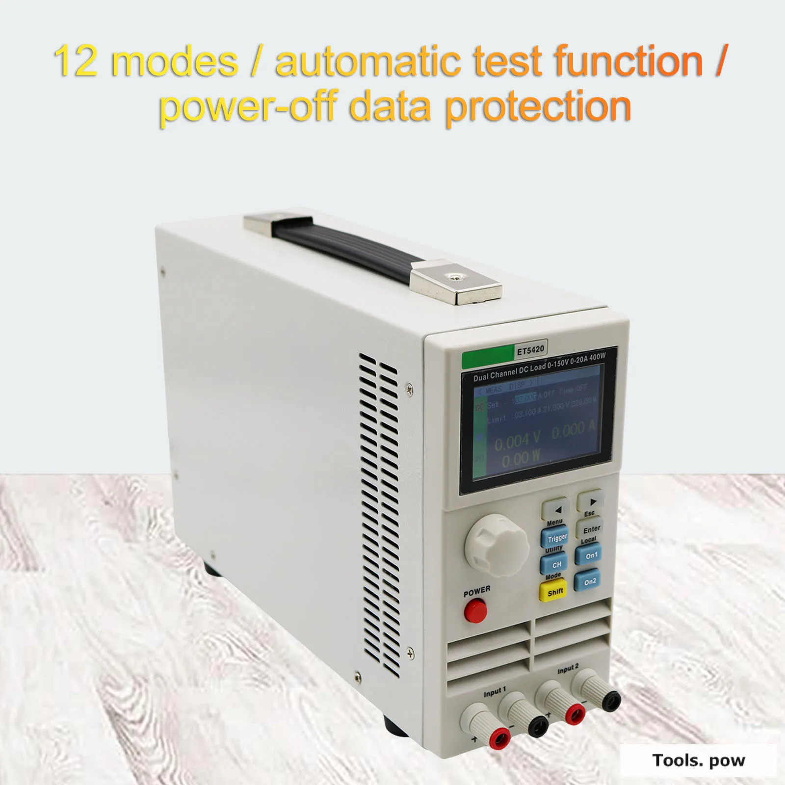 ET5420 Dual Channel Electrical Load 150V 40A 400W Professional Programmable Digital DC Load Electronic Battery Tester Load Meter
ET5420 Dual Channel Electrical Load 150V 40A 400W Professional Programmable Digital DC Load Electronic Battery Tester Load Meter