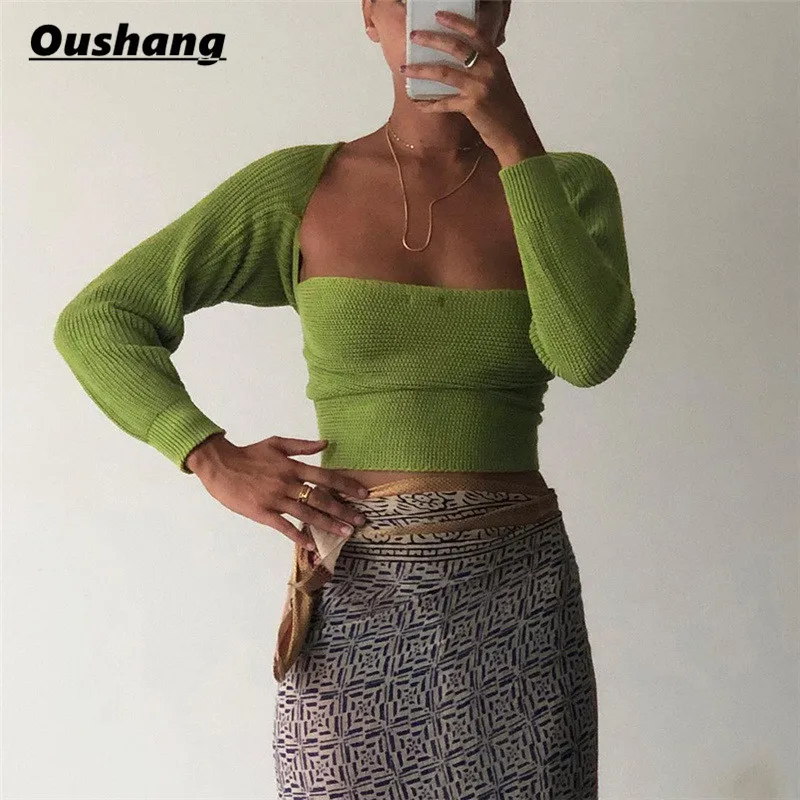 2021 Vintage Fall Knit Green Sweater Top Women Streetwear Square Long Sleeve Cropped Top Pullovers Sweater Streetwear Clothes
2021 Vintage Fall Knit Green Sweater Top Women Streetwear Square Long Sleeve Cropped Top Pullovers Sweater Streetwear Clothes