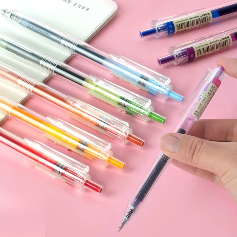 OOTDTY 24 Colors/Lot Retractable Gel Pen 0.5mm Color Ink Gel Ink Pens For School Supplies Stationary
OOTDTY 24 Colors/Lot Retractable Gel Pen 0.5mm Color Ink Gel Ink Pens For School Supplies Stationary
