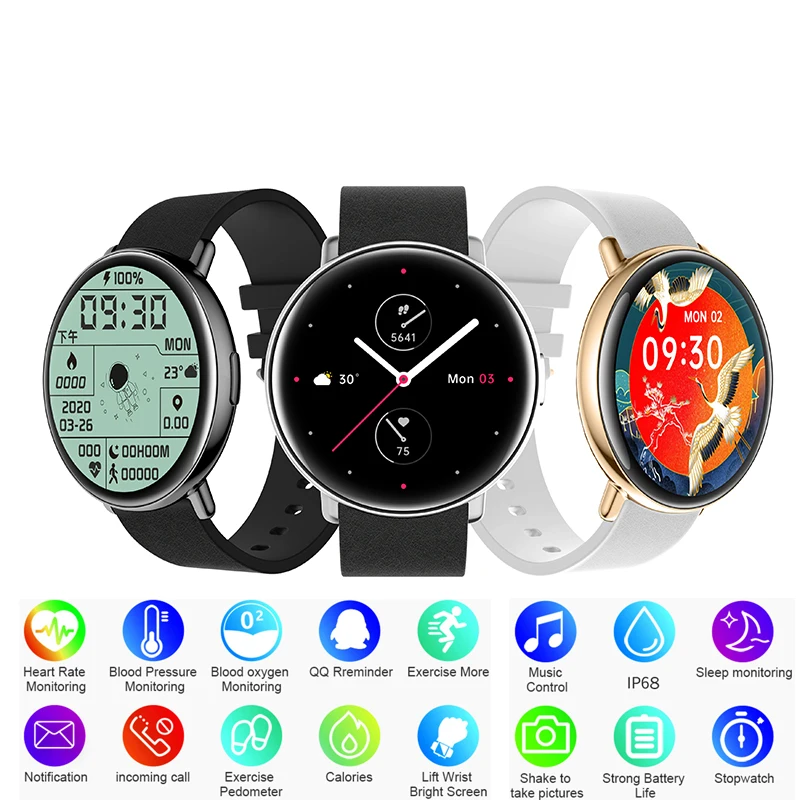New 1.35 Inch AMOLED Full Touch Screen Sport Fitness Smart Watch IP68 Waterproof Intelligent Wristwatch HR BR Monitor Smartwatch
New 1.35 Inch AMOLED Full Touch Screen Sport Fitness Smart Watch IP68 Waterproof Intelligent Wristwatch HR BR Monitor Smartwatch