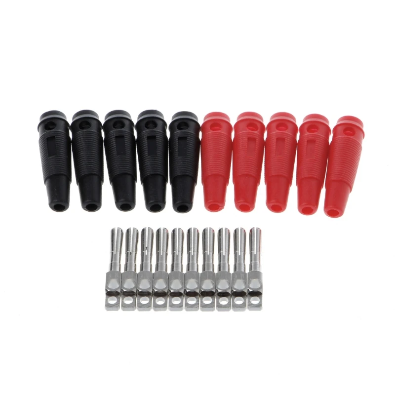 10 Pcs 32A 4mm Banana Plug High Current Insulated Shrouded Stackable Connector Soldering Type
10 Pcs 32A 4mm Banana Plug High Current Insulated Shrouded Stackable Connector Soldering Type