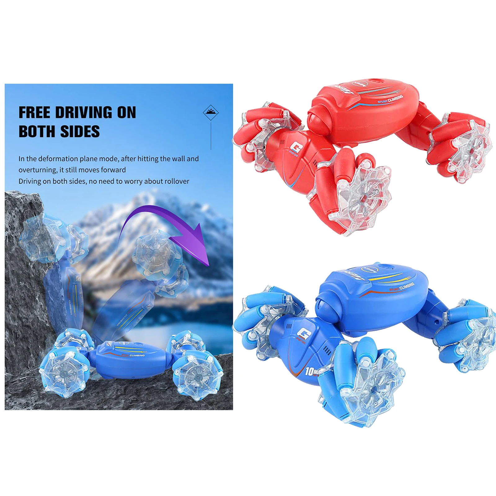 RC Stunt Car 2.4GHz Remote Control Off Double-sided Rock Crawler Vehicle Present for Kid Adults
RC Stunt Car 2.4GHz Remote Control Off Double-sided Rock Crawler Vehicle Present for Kid Adults