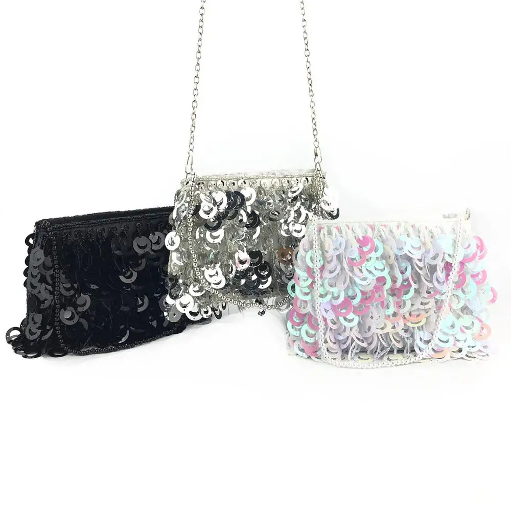 SEKUSA New arrival sequined tassel women clutches with shoulder chain evening bags beaded embroidery party handbags
SEKUSA New arrival sequined tassel women clutches with shoulder chain evening bags beaded embroidery party handbags