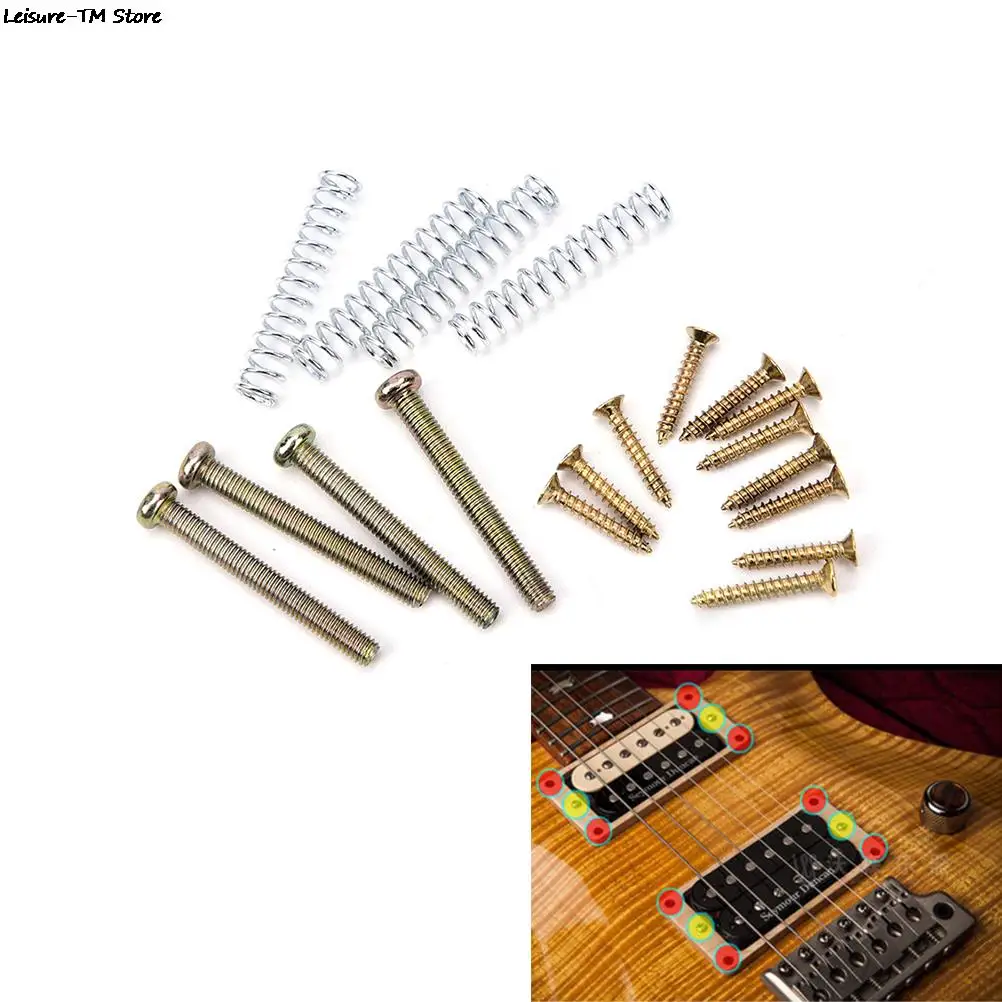 1 Set Pickup Screws Set frame fixing screw spring gold Height Screw spring Black Easy Install Guitar Parts Accessories
1 Set Pickup Screws Set frame fixing screw spring gold Height Screw spring Black Easy Install Guitar Parts Accessories