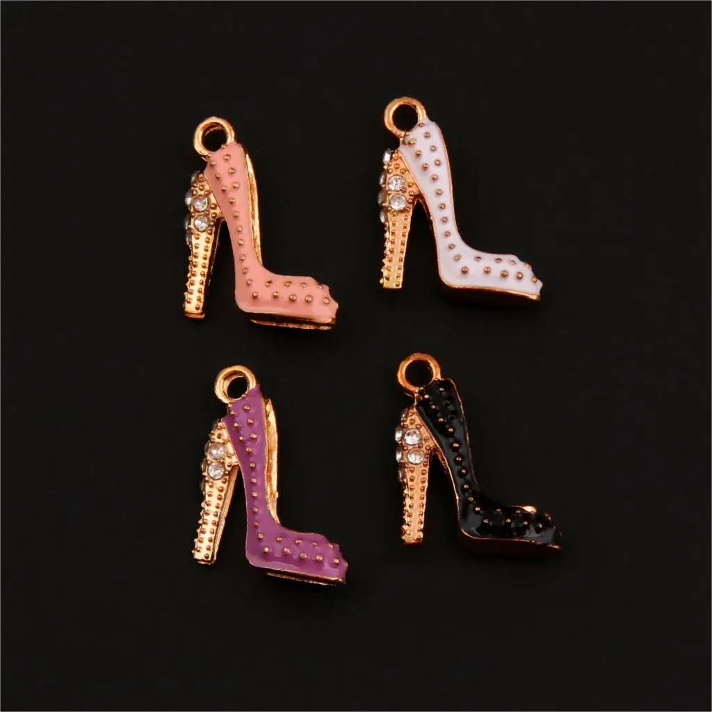10Pcs Enamels High Heels Charms Making Women Shoe Pendant Necklaces Keychains Jewelry Wholesale 20X15mm A3084
10Pcs Enamels High Heels Charms Making Women Shoe Pendant Necklaces Keychains Jewelry Wholesale 20X15mm A3084