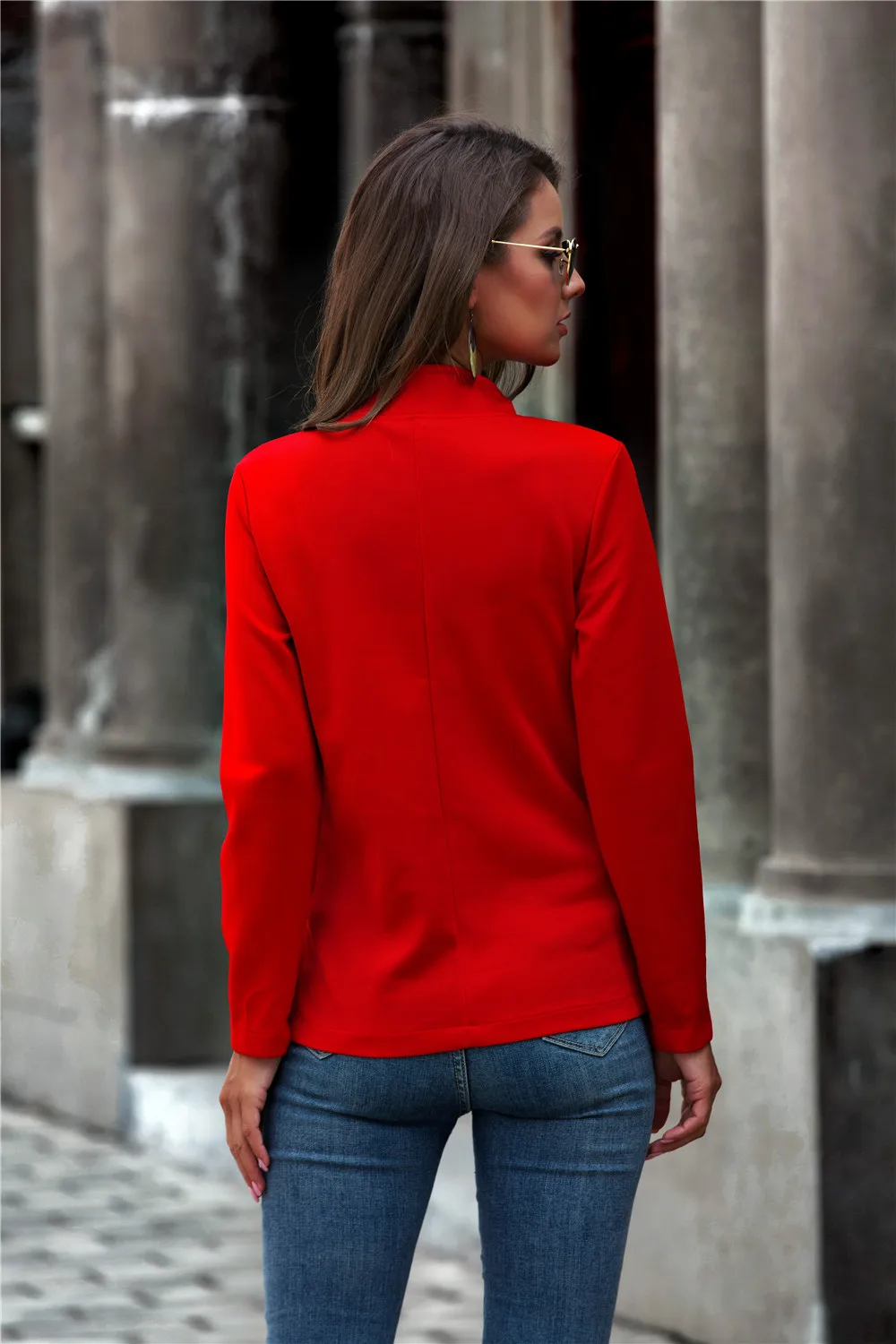 High Quality Women Autumn Clothes Solid-Color Stand-Collar Long-Sleeves Jacket with Zipper Opening for Ladies Red/Black/Blue
High Quality Women Autumn Clothes Solid-Color Stand-Collar Long-Sleeves Jacket with Zipper Opening for Ladies Red/Black/Blue