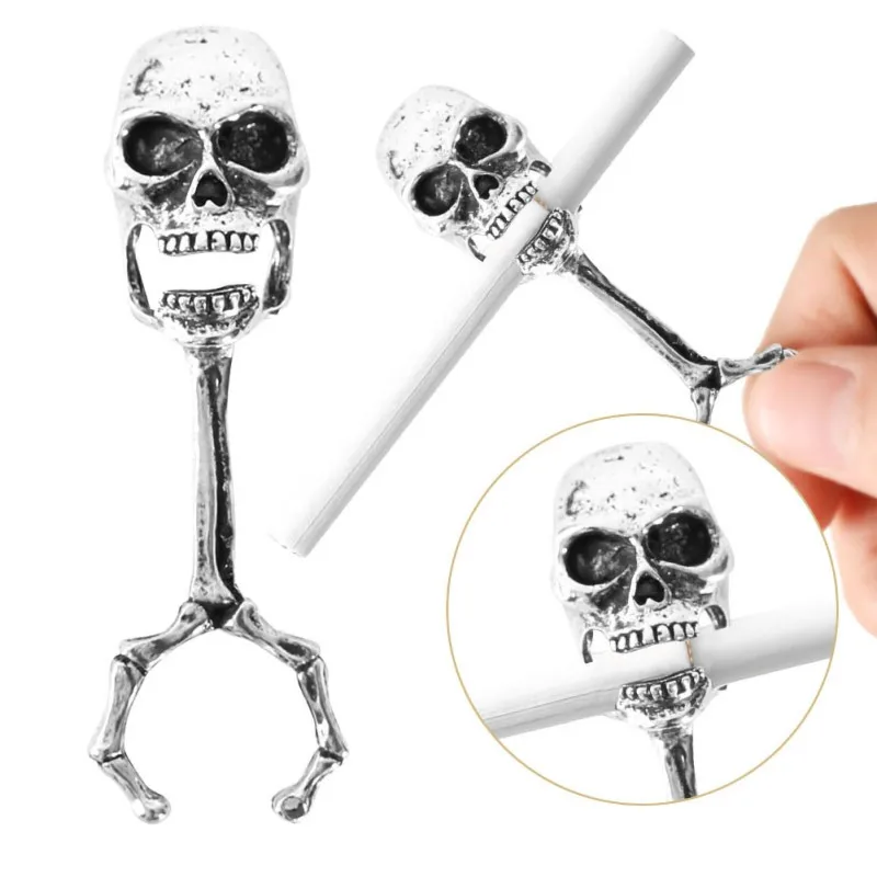 3Pcs Practical Portable Cigarette Clamp Smoking Holder Skeleton Skull Trendy Personality Cool Metal Finger Ring Holder Finger
3Pcs Practical Portable Cigarette Clamp Smoking Holder Skeleton Skull Trendy Personality Cool Metal Finger Ring Holder Finger