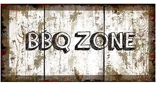 Original Retro Design BBQ Zone Tin Metal Signs Wall Art | Thick Tinplate Print Poster Wall Decoration for Kitchen/Yard
Original Retro Design BBQ Zone Tin Metal Signs Wall Art | Thick Tinplate Print Poster Wall Decoration for Kitchen/Yard