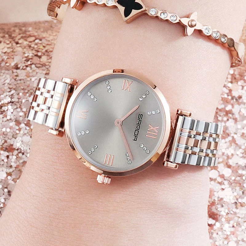 PANARS Bracelet Watch Women Luxury Brand Stainless Diamond-encrusted Dial Rose Quartz Ladies Watch montre femme petit cadran
PANARS Bracelet Watch Women Luxury Brand Stainless Diamond-encrusted Dial Rose Quartz Ladies Watch montre femme petit cadran