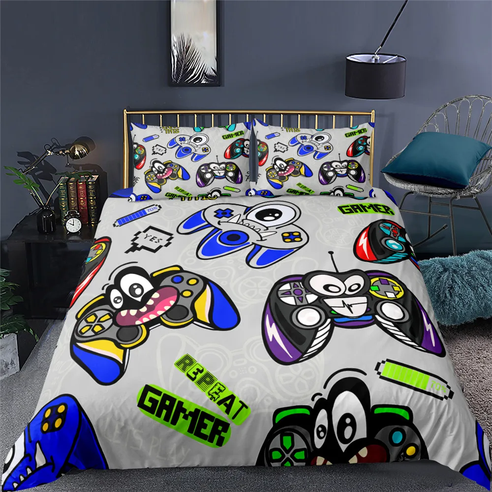 Boys Teens Gamer Bedding Set Gamepad Duvet Cover Set Quilt Cover 3D Printing Bedding Queen King Bed Kids Bed Cover Set 
Boys Teens Gamer Bedding Set Gamepad Duvet Cover Set Quilt Cover 3D Printing Bedding Queen King Bed Kids Bed Cover Set