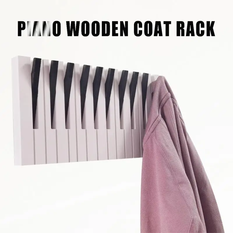 Wooden Hooks Coat Storage Racks Bedroom Clothes Hanger Door Wall Decorative Hanging Shelf Creative Wall-Mounting Piano Shape
Wooden Hooks Coat Storage Racks Bedroom Clothes Hanger Door Wall Decorative Hanging Shelf Creative Wall-Mounting Piano Shape