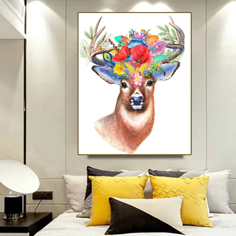 Abstract Art Painting Animal Deer Dai Flower Canvas Painting Print Posters and Prints Modern Home Wall Decoration Painting
Abstract Art Painting Animal Deer Dai Flower Canvas Painting Print Posters and Prints Modern Home Wall Decoration Painting