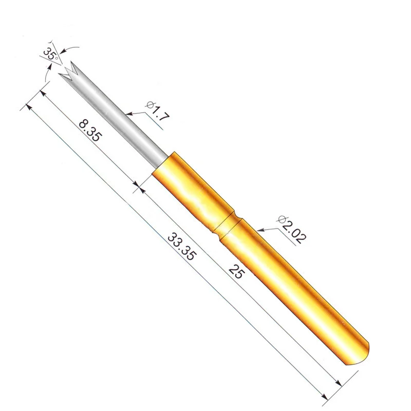 100PCS/Pack P125-Q1 Four-tooth Plum Blossom Probe 2.02mm Spring Test Pin ICT Test Rack Thimble
100PCS/Pack P125-Q1 Four-tooth Plum Blossom Probe 2.02mm Spring Test Pin ICT Test Rack Thimble