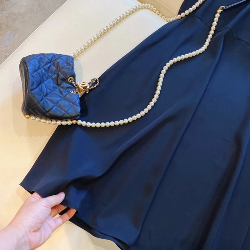 Hepburn Style Short Sleeve Dress Women's Summer 2021 Fashion Vintage Elegant A-Line Dresses With Chic Pearl Chain Bag Female
Hepburn Style Short Sleeve Dress Women's Summer 2021 Fashion Vintage Elegant A-Line Dresses With Chic Pearl Chain Bag Female