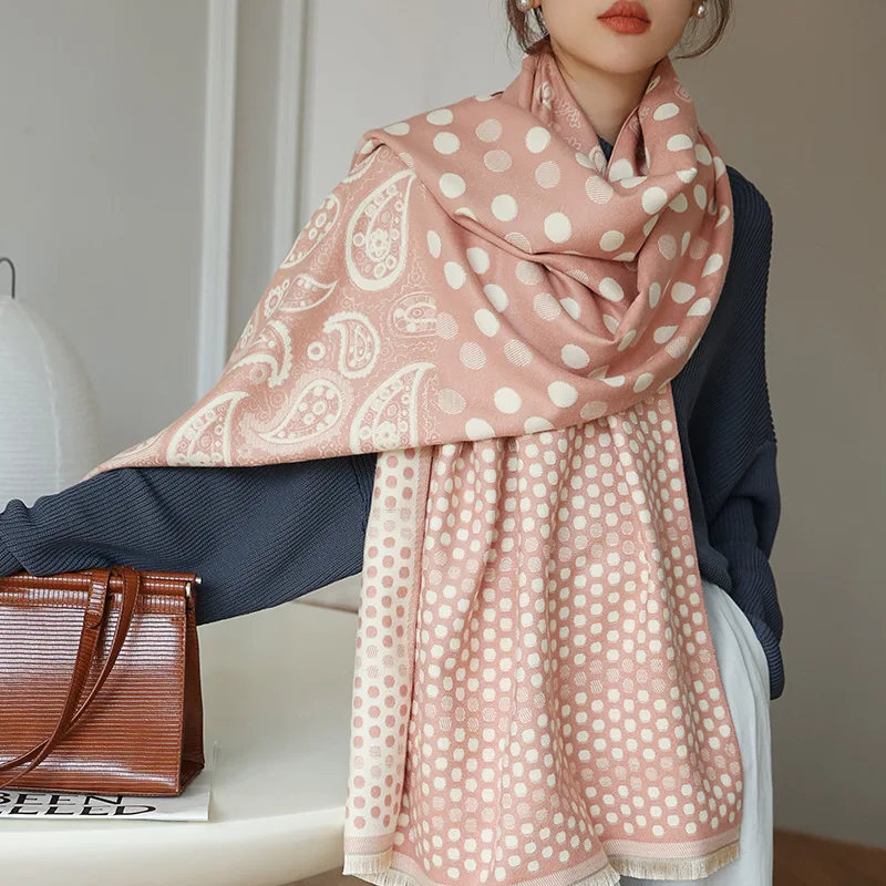 Winter Thick Dot Print Cashmere Scarf Women Long Shawl And Wrap Hijab Pashmina Echarpe Warm Blanket Lady Neckerchief Bufanda
Winter Thick Dot Print Cashmere Scarf Women Long Shawl And Wrap Hijab Pashmina Echarpe Warm Blanket Lady Neckerchief Bufanda
