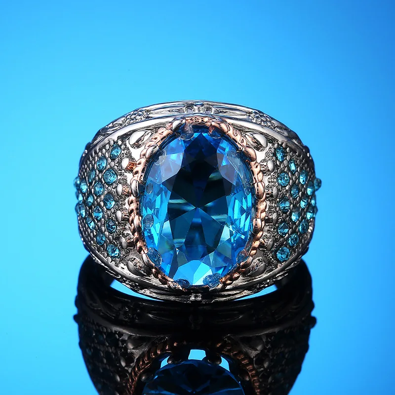 Retro Silver Color Oval Shape Blue Crystal Women's Luxury Ring for Cocktail Party Wedding Ring Engagement Jewelry Party Gifts
Retro Silver Color Oval Shape Blue Crystal Women's Luxury Ring for Cocktail Party Wedding Ring Engagement Jewelry Party Gifts