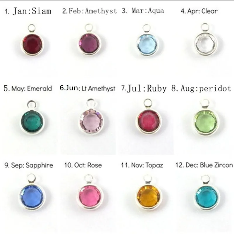 I Love To Blog Creative Initial Letter Monogram Birthstone Adjustable Bracelet Fashion Jewelry Women Gift Pendant | Украшения и