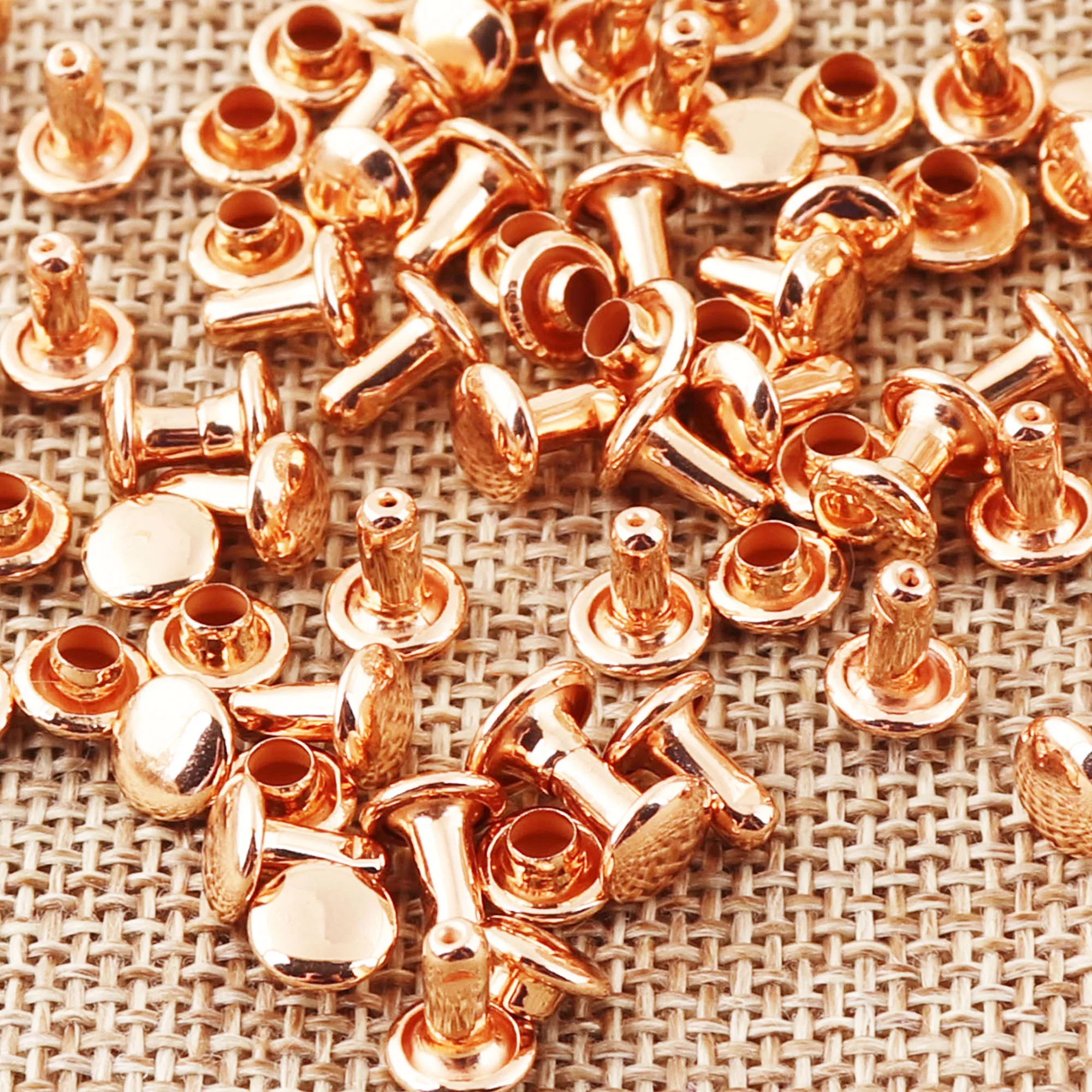 100-300 Sets MINI Rose Gold Double Cap Rivets Round 6mm Studs Leather Craft Snaps Prong Fastener Riveted
100-300 Sets MINI Rose Gold Double Cap Rivets Round 6mm Studs Leather Craft Snaps Prong Fastener Riveted