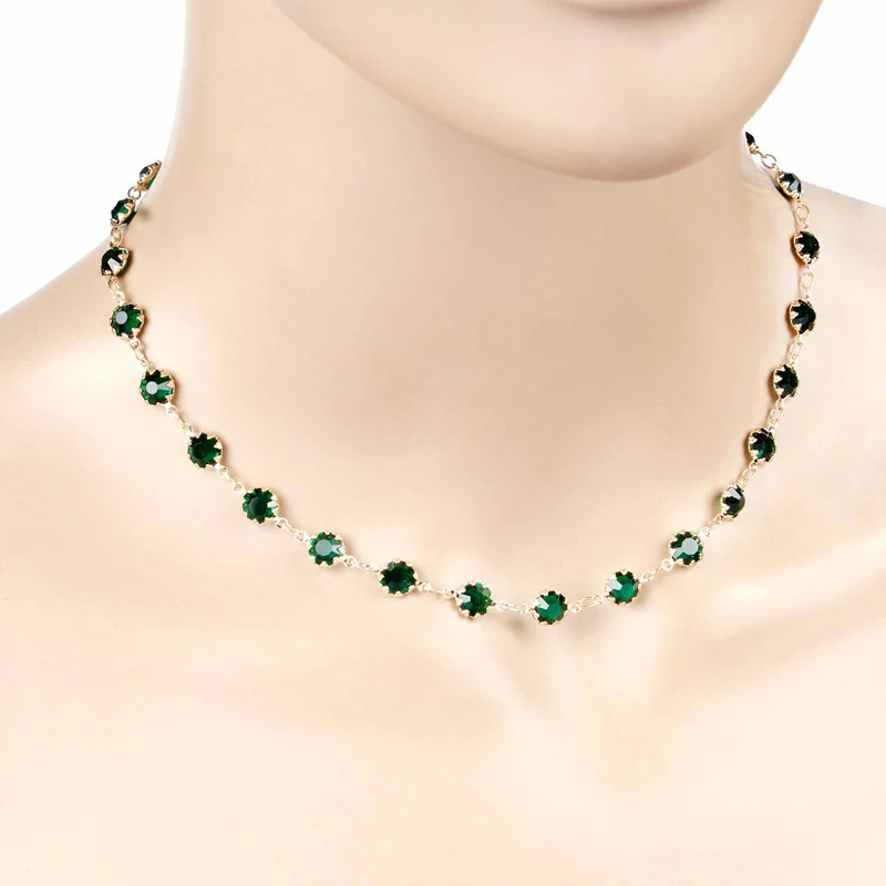 Elegant Simple Green CZ Choker Necklace Fashion Women's Wedding Engagement Chain Pendant Charming Ladies Party Jewelry Gifts
Elegant Simple Green CZ Choker Necklace Fashion Women's Wedding Engagement Chain Pendant Charming Ladies Party Jewelry Gifts