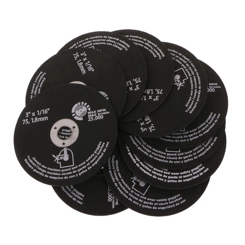 15Pcs 3inch 75mm Cut Off Wheel Resin Cutting Disc Fiber Circular Saw Blades for Metal Cutting 75X1.6X10mm
15Pcs 3inch 75mm Cut Off Wheel Resin Cutting Disc Fiber Circular Saw Blades for Metal Cutting 75X1.6X10mm