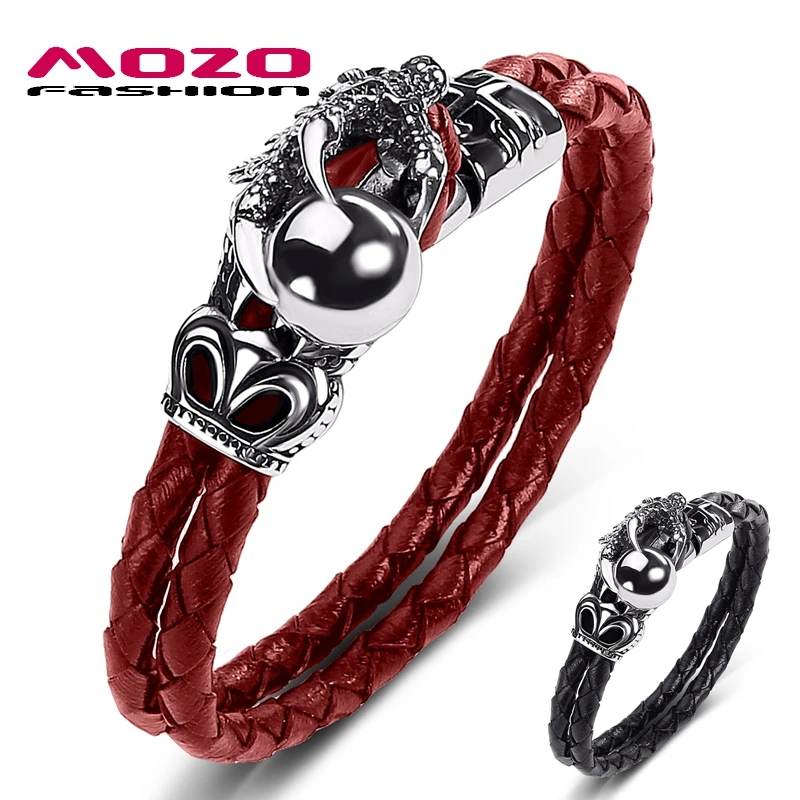 MOZO Dropshipping 2021 Men Jewelry Genuine Leather Wholesale Bracelet Dragon Claw Beads Punk Charm Women Bangles Gifts 515
MOZO Dropshipping 2021 Men Jewelry Genuine Leather Wholesale Bracelet Dragon Claw Beads Punk Charm Women Bangles Gifts 515
