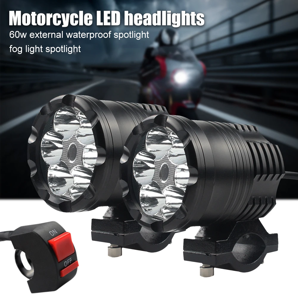 2PCS 12V-80V 6000K Motorcycle LED Headlight Waterproof Fog Light Ultra Bright White LED Spotlight 3200LM Auxiliary Driving Lamp
2PCS 12V-80V 6000K Motorcycle LED Headlight Waterproof Fog Light Ultra Bright White LED Spotlight 3200LM Auxiliary Driving Lamp