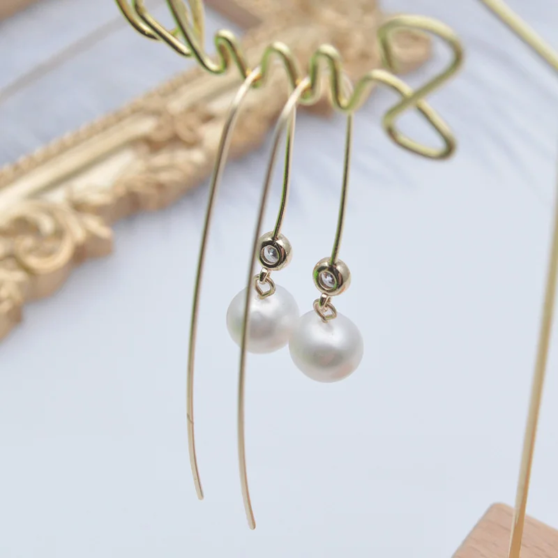 14K Gold Plated White Natural Ellipse Freshwater Pearl Drop Earrings for Women Party Gifts Fashion Accessories Jewelry 
14K Gold Plated White Natural Ellipse Freshwater Pearl Drop Earrings for Women Party Gifts Fashion Accessories Jewelry