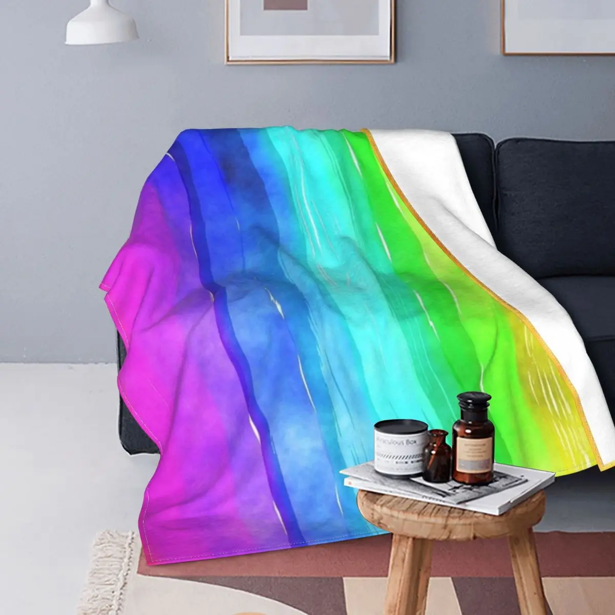 Watercolor Rainbow Pattern Blankets Fleece Winter Colorful Portable Lightweight Thin Throw Blanket for Bedding Couch Bedspreads
Watercolor Rainbow Pattern Blankets Fleece Winter Colorful Portable Lightweight Thin Throw Blanket for Bedding Couch Bedspreads