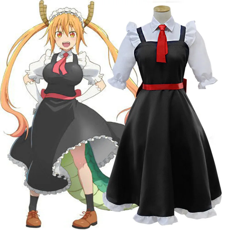 Maidragon Cosplay Touru Anime Costume Lolita Maid Dress Canna Halloween Costumes For Women Party Game Festival Carnival Clothing 
Maidragon Cosplay Touru Anime Costume Lolita Maid Dress Canna Halloween Costumes For Women Party Game Festival Carnival Clothing