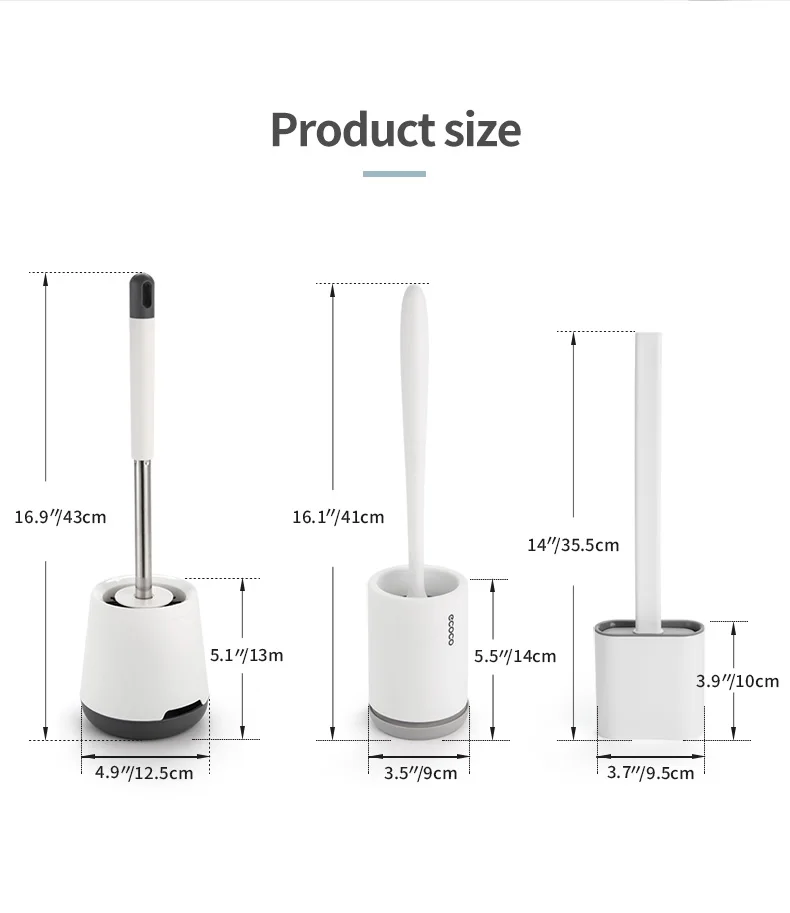 Silicone TPR Toilet Brush and Holder Quick Drain Cleaning Brush Tools for Toilet Household WC Bathroom Accessories Household
Silicone TPR Toilet Brush and Holder Quick Drain Cleaning Brush Tools for Toilet Household WC Bathroom Accessories Household