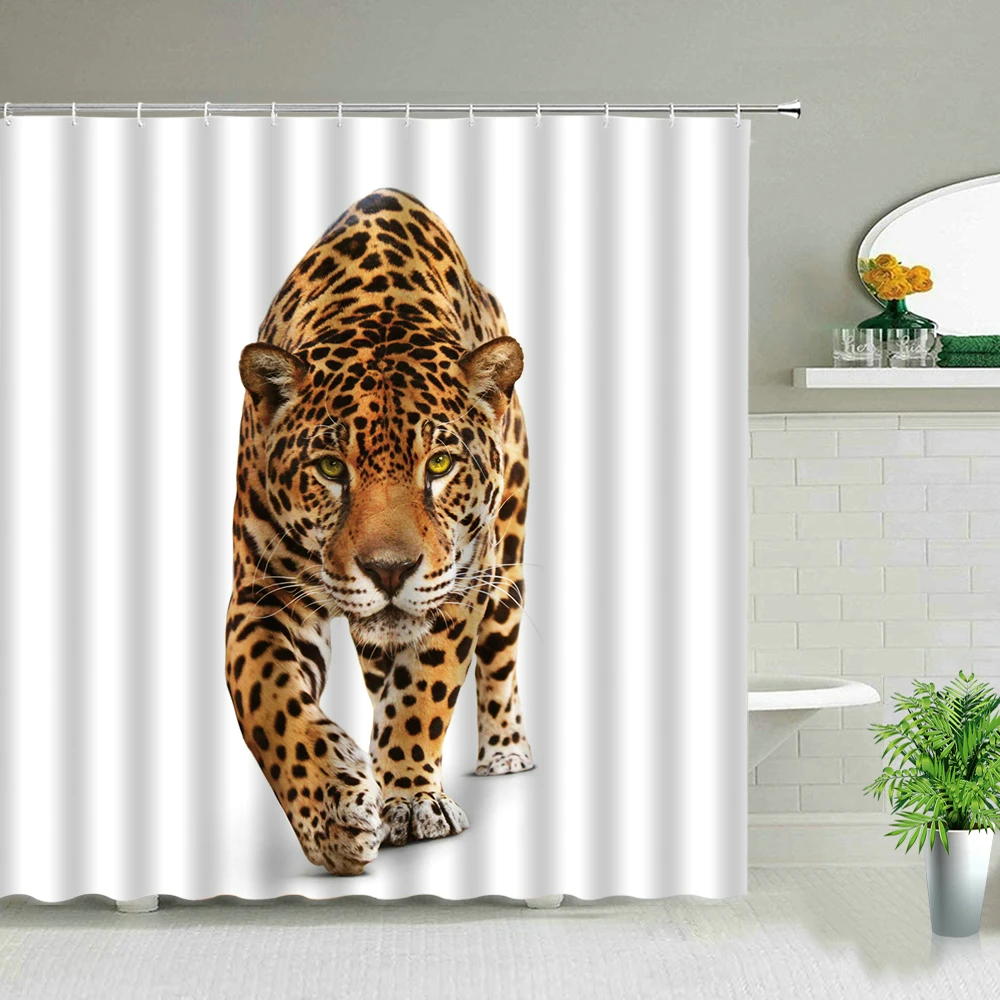 Africa Animals Lion Elephant Giraffe Zebra Tiger Leopard Shower Curtains Waterproof Bathroom Curtain Bathtub Decor With Hooks
Africa Animals Lion Elephant Giraffe Zebra Tiger Leopard Shower Curtains Waterproof Bathroom Curtain Bathtub Decor With Hooks