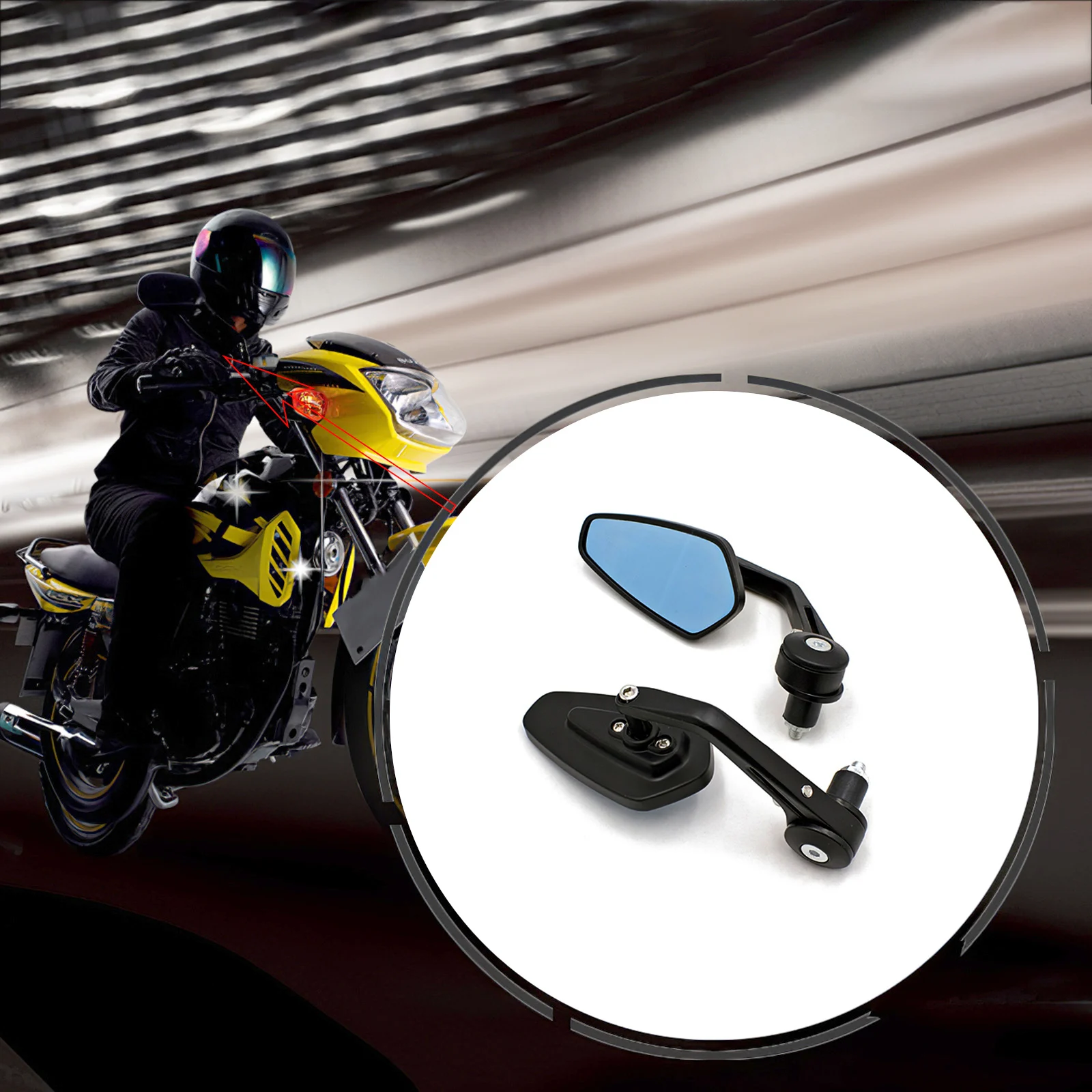 New 2Pcs/Pair Motorcycle Mirror Scooter Rearview Mirrors Electrombile Back Side Convex Mirror For 7/8inch Standard Handlebar
New 2Pcs/Pair Motorcycle Mirror Scooter Rearview Mirrors Electrombile Back Side Convex Mirror For 7/8inch Standard Handlebar